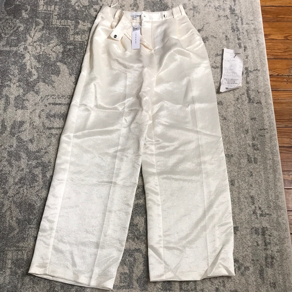 NWT - Topshop cream trousers - US 4